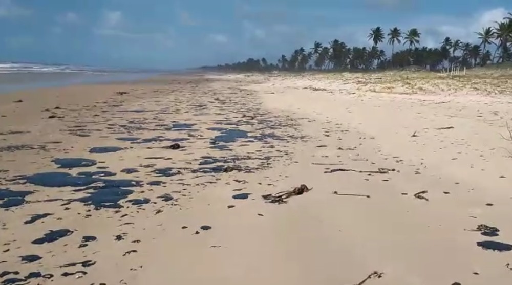 Bolsonaro afirma que óleo nas praias do nordeste vem de outro país